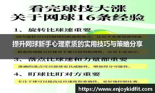 提升网球新手心理素质的实用技巧与策略分享